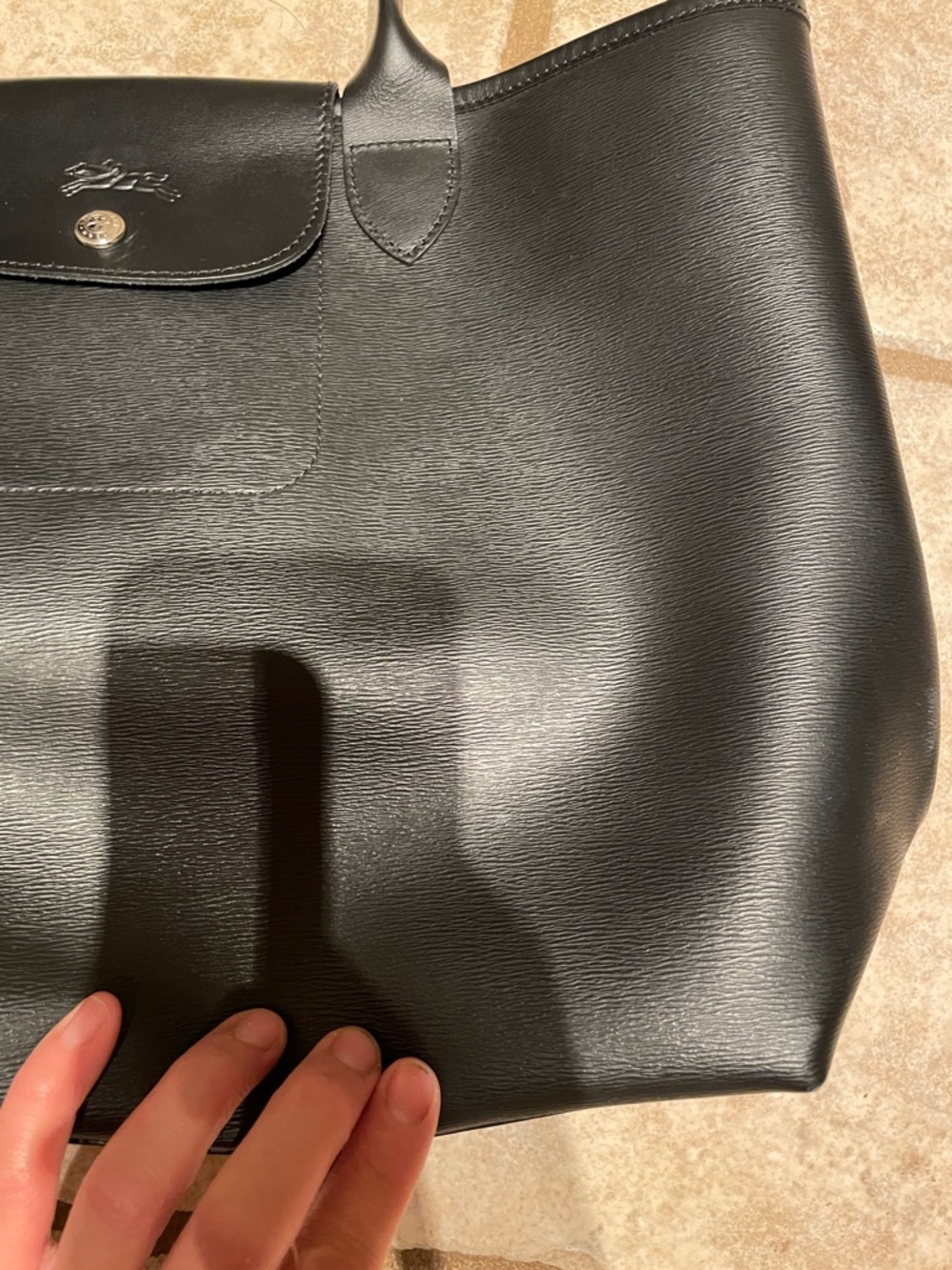 Longchamp Classic Black Leather Tote Bag - Picture 16 of 16